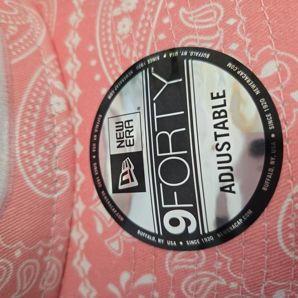 NWT Mens Austin Dillon New Era Pink 9 Forty A-frame Trucker Paisley Hat - Picture 6 of 9